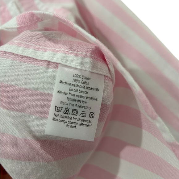 Janie and Jack boys striped oxford shirt 2T pink white button down cotton NWT - Picture 8 of 8